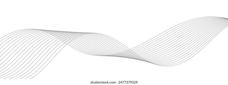 Abstract vector background with black wavy lines. EPS10