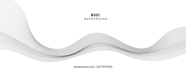 Abstract vector background with black wavy lines. EPS10