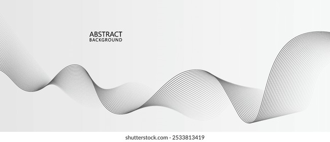 Abstract Vector Background with Black Wavy Lines. Black Wave Background, Curved Wave design Perfect for Graphic Design Project, Banners, Posters and Digital Art, Ideal for Branding and Presentations