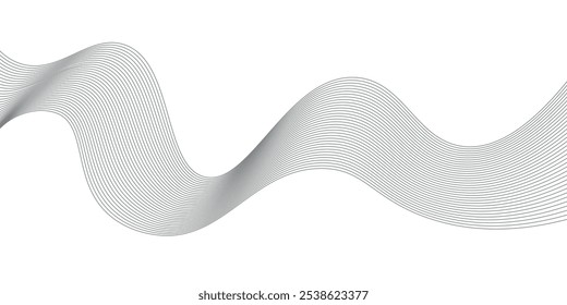 Abstract vector background with black wavy lines. EPS10