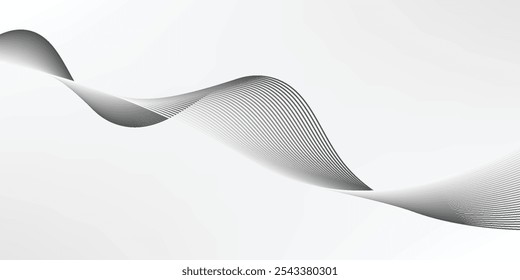 Abstract vector background with black wavy lines. EPS10 