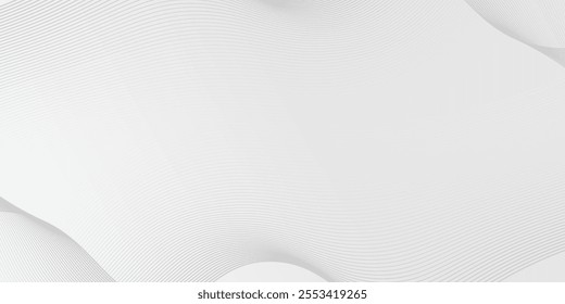 Abstract vector background with black wavy lines modern background grey
