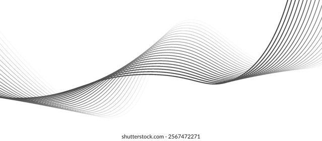 Abstract vector background with black wavy lines. EPS10