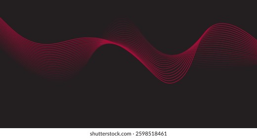 Abstract vector background with black wavy lines. EPS10

