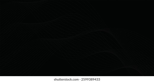 Abstract vector background with black wavy lines. EPS10
