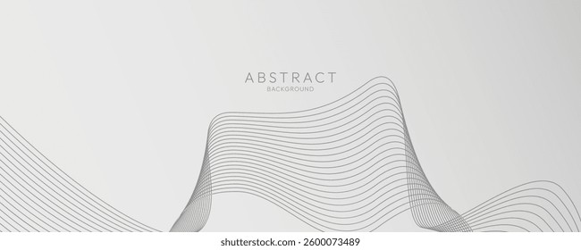 Abstract vector background with black wavy lines, vector illustration
