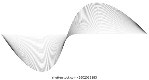 Abstract vector background with black wavy lines. illustration eps10