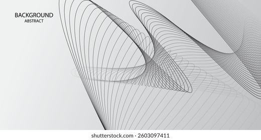 Abstract vector background with black wavy lines. EPS5