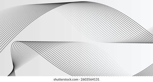 Abstract vector background with black wavy lines. EPS10