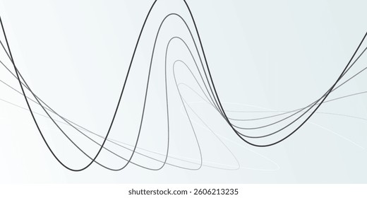 Abstract vector background with black wavy lines. EPS10