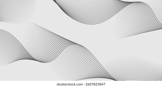 Abstract vector background with black wavy lines. EPS10
