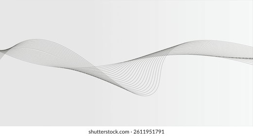 Abstract vector background with black wavy lines. EPS10
