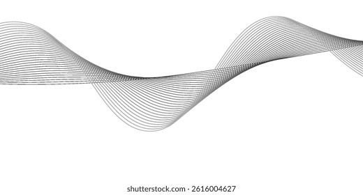 Abstract vector background with black wavy lines. EPS10
