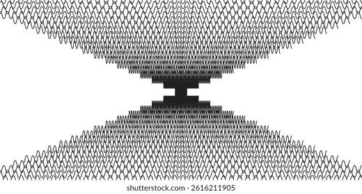 Abstract vector background with black wavy lines. EPS10. modern vector