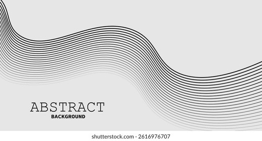 Abstract vector background with black wavy lines. EPS10
