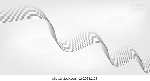Abstract vector background with black wavy lines. EPS10
