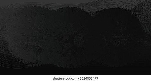 Abstract vector background with black wavy lines. EPS10

