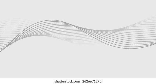 Fondo de Vector Abstractas con líneas onduladas negras. EPS10

