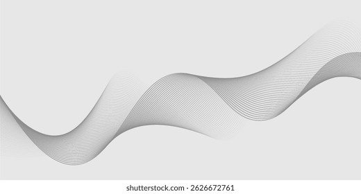 Abstract vector background with black wavy lines. EPS10
