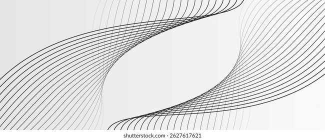 Abstract vector background with black wavy lines. EPS10