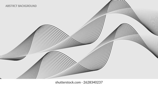 Abstract vector background with black wavy lines. EPS10 VECTOR