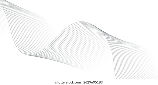 Abstract vector background with black wavy lines. EPS10 