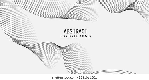 Abstract vector background with black wavy lines. EPS10
