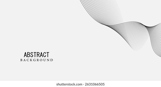 Fondo de Vector Abstractas con líneas onduladas negras. EPS10