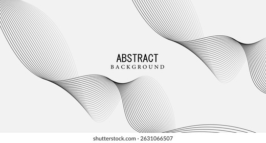 Abstract vector background with black wavy lines. EPS10
