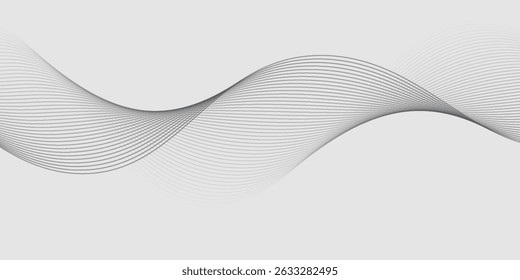 Abstract vector background with black wavy lines. EPS10
