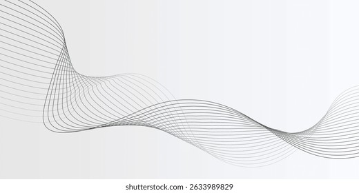 Abstract vector background with black wavy lines. EPS10

