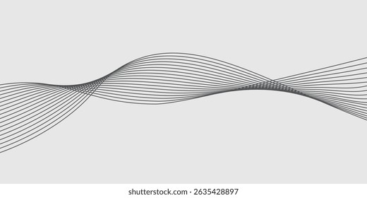 Abstract vector background with black wavy lines. EPS10
