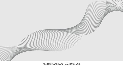 Abstract vector background with black wavy lines. EPS10
