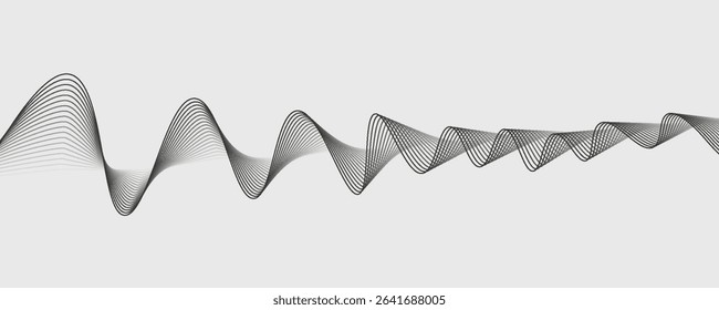 Abstract vector background with black wavy lines. EPS10
