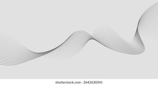 Abstract vector background with black wavy lines. EPS10
