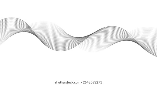 Abstract vector background with black wavy lines. EPS10
