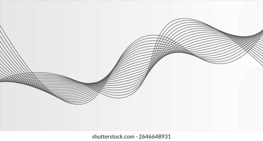 Abstract vector background with black wavy lines. EPS10
