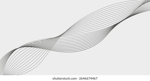 Abstract vector background with black wavy lines. EPS10