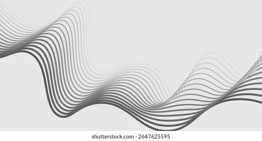 Abstract vector background with black wavy lines modern sport background