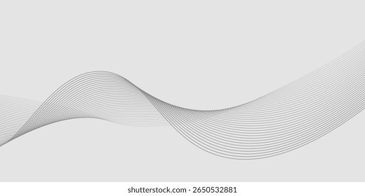 Fondo de Vector Abstractas con líneas onduladas negras. EPS10
