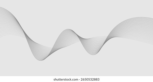 Vetor de fundo abstrato com linhas onduladas pretas. EPS10
