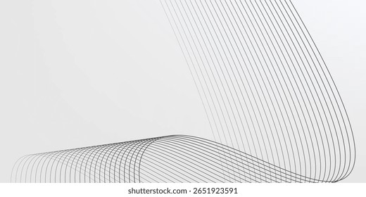 Abstract vector background with black wavy lines. EPS10
