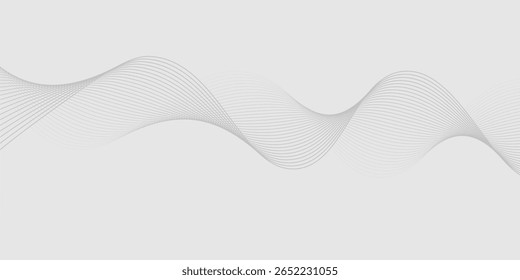 Abstract vector background with black wavy lines.  vector EPS10
