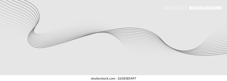 Vetor de fundo abstrato com linhas onduladas pretas. terno para banners em negócios, site