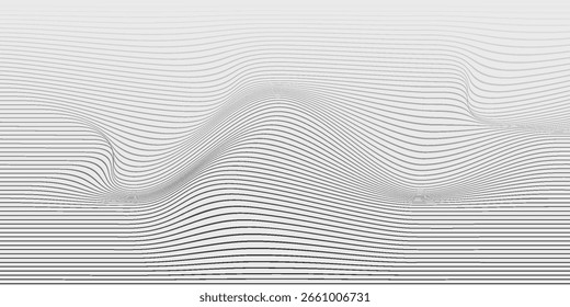 Vetor de fundo abstrato vetor com fundo esporte moderno de linhas onduladas pretas.