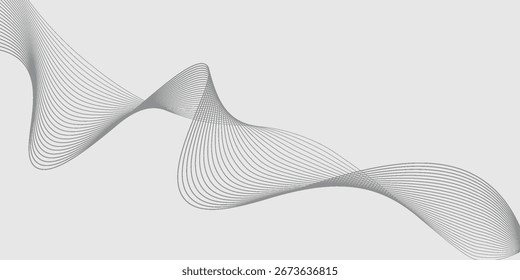 Abstract vector background with black wavy lines. EPS10
