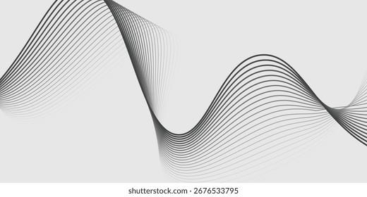 Vetor de fundo abstrato com linhas onduladas pretas Modelo de design de luxo com fundo moderno