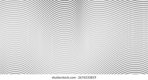 Abstract vector background with black wavy lines Luxury design template with modern background