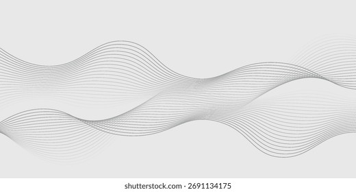 Fondo de Vector Abstractas con líneas onduladas negras