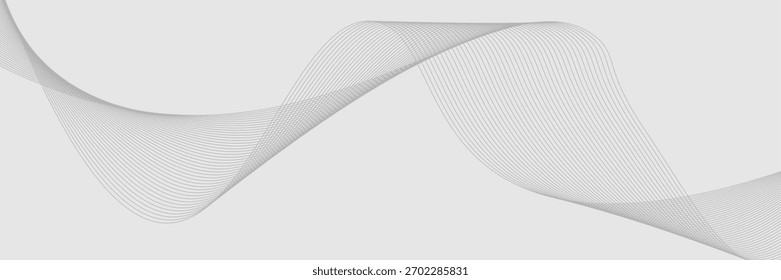 Fondo de Vector Abstractas con líneas onduladas negras. EPS10
